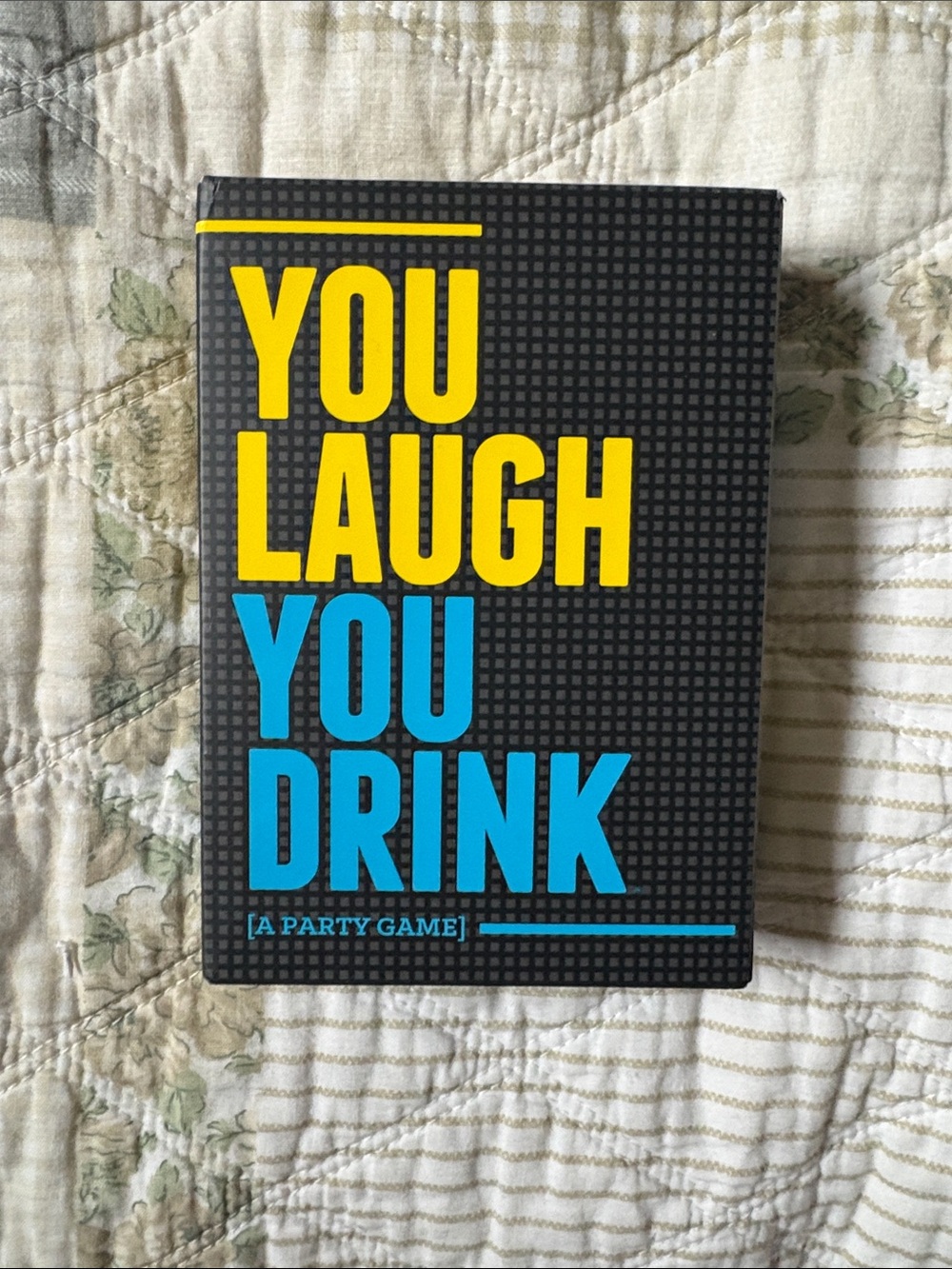 You Laugh You Drink Party Card Game - Black with Yellow & Blue